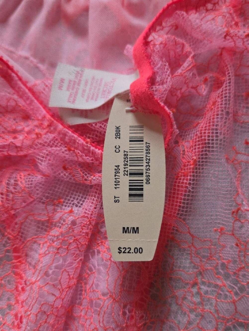 Victoria's Secret Neon Pink Lace Ruffle Bikini Panty - Picture 3 of 5